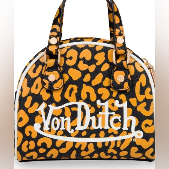 Von Dutch Bowling Bag-Orange Cheetah - Picture 1 of 8